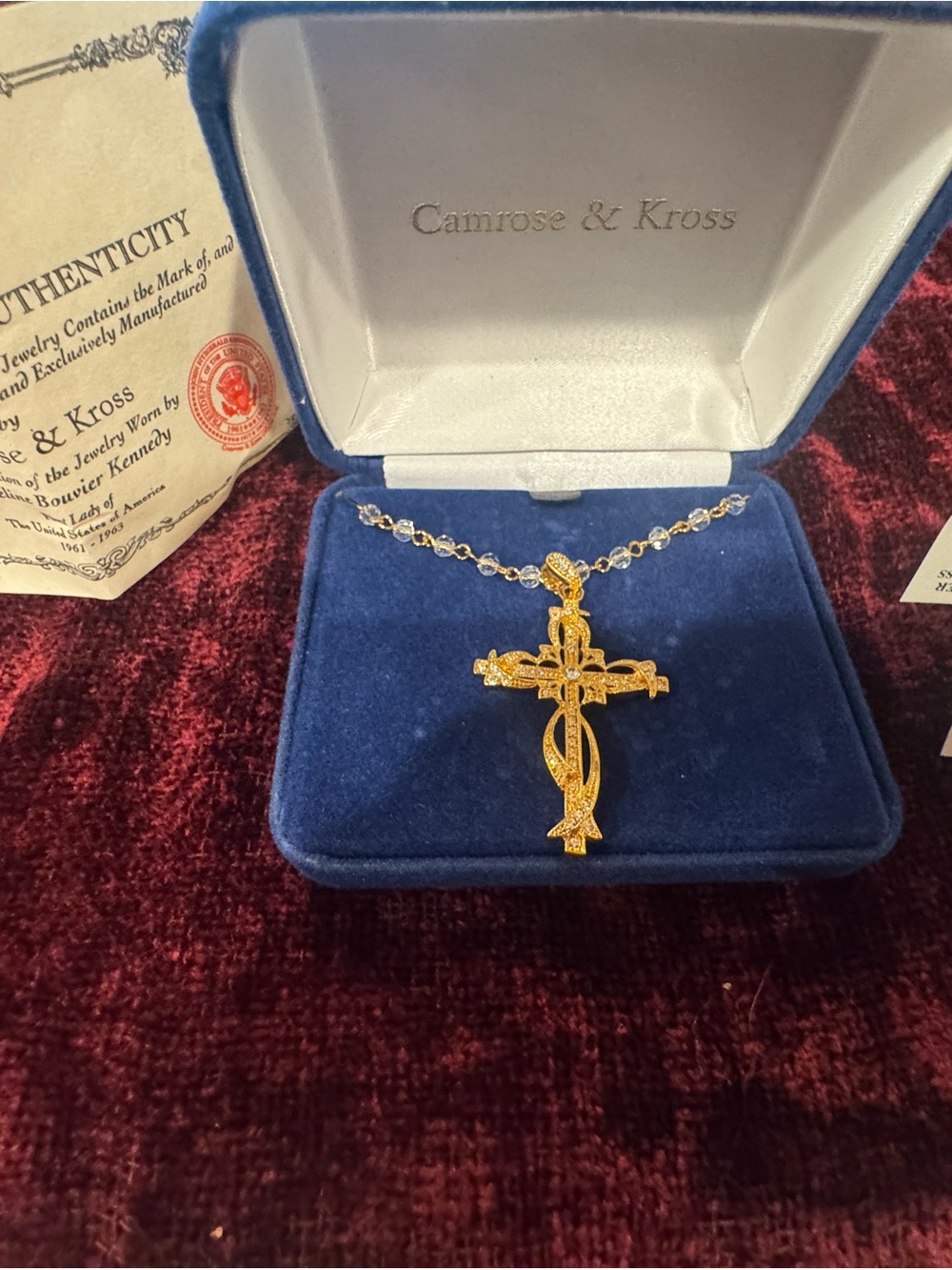 Gold Cross Pendant Necklace